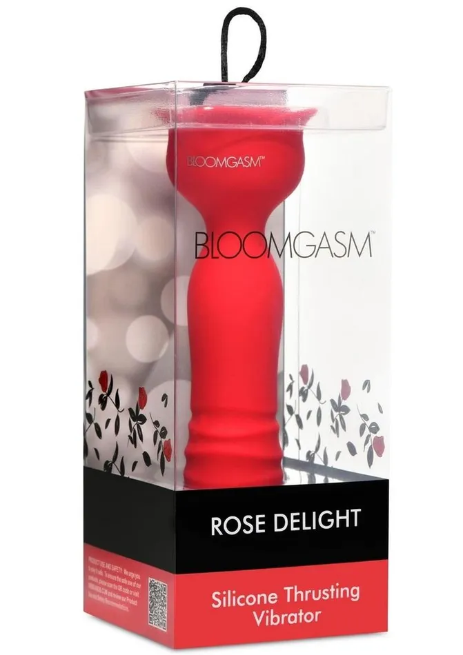 Bloomgasm Rose Delight Rechargeable Silicone Thrusting Vibrator Bloomgasm Female Sex Toys