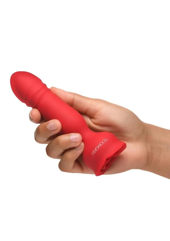 Bloomgasm Rose Delight Rechargeable Silicone Thrusting Vibrator Bloomgasm Female Sex Toys