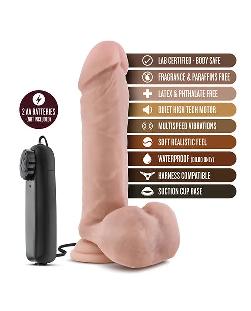 Blush Coverboy The Goalie 8 Vibrating Realistic Cock Vanilla Blush Novelties Dildos