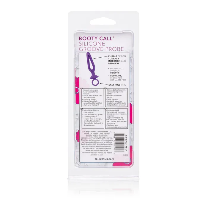 California Exotic Anal Booty Call Silicone Groove Probe Purple