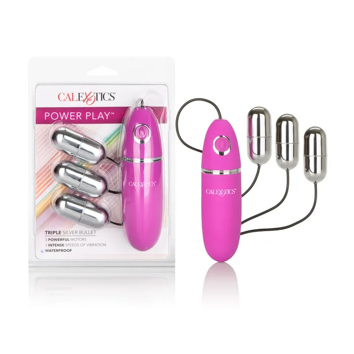 California Exotic Power Play Triple Silver Bullet Female Sex Toys