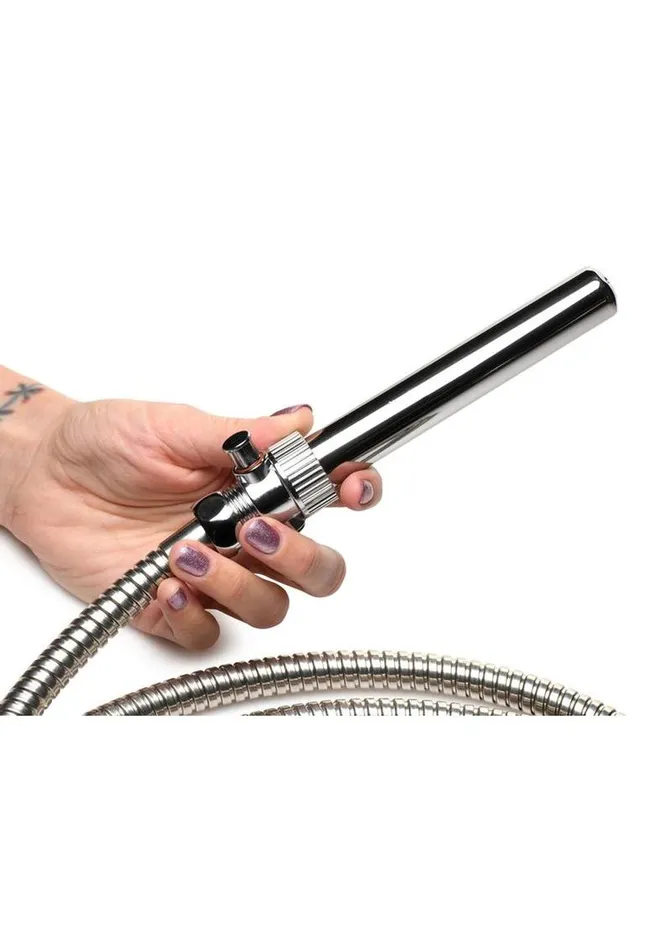 Cleanstream Male Sex Toys Cleanstream Enema Nozzle Stainless Steel with Push Valve