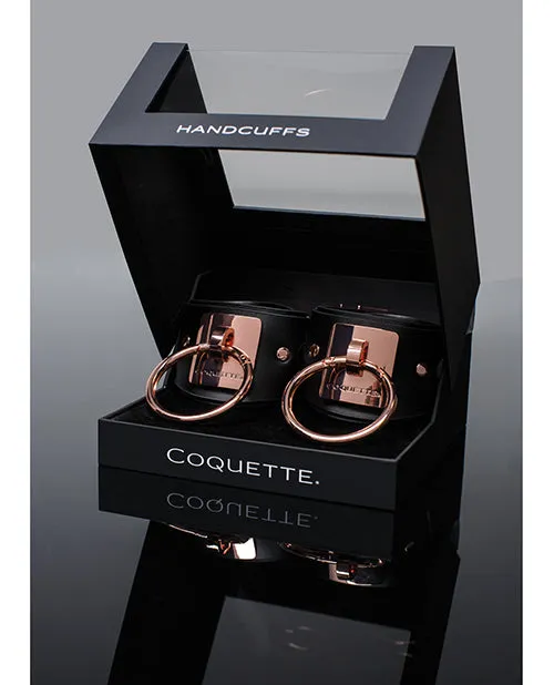 Coquette International Vibrators Pleasure Collection Adjustable Handcuffs BlackRose Gold Coquette International Vibrators Pleasure Collection Adjustable Handcuffs BlackRose Gold