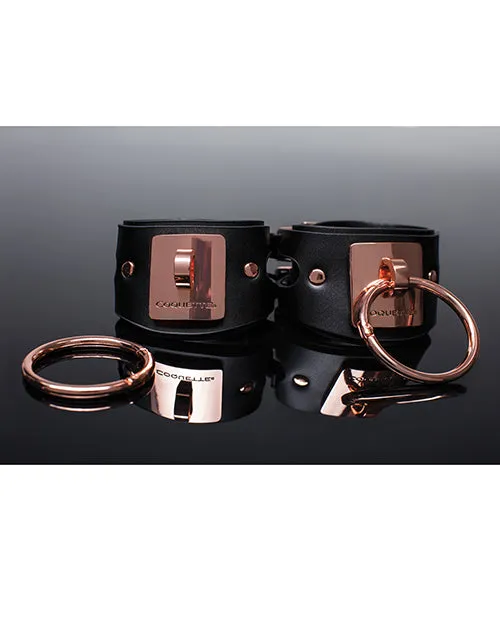 Coquette International Vibrators Pleasure Collection Adjustable Handcuffs BlackRose Gold Coquette International Vibrators Pleasure Collection Adjustable Handcuffs BlackRose Gold