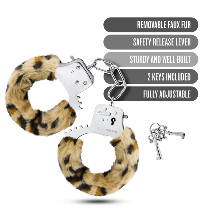 Couples Blush Novelties Temptasia Cuffs Leopard