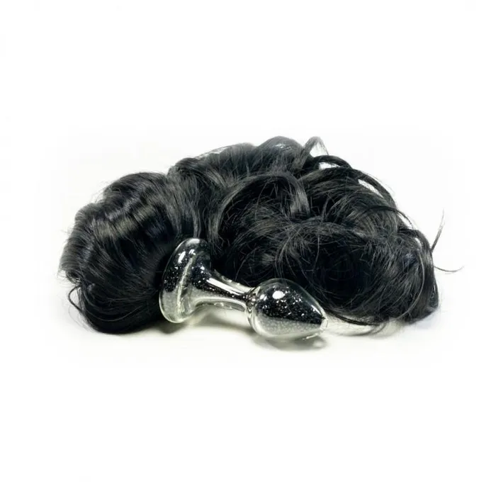 Crystal Delights Anal Crystal Delights Pony Tail Plug Glass with 4 Tail Colors