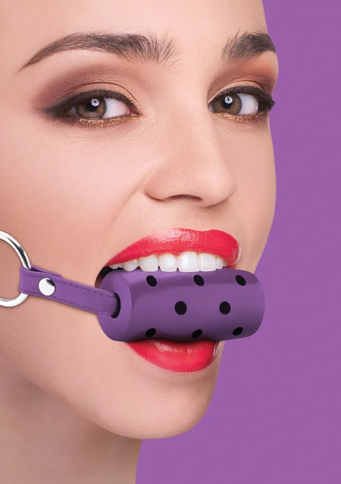 Cylinder Gag Purple Shots Ouch Vibrators