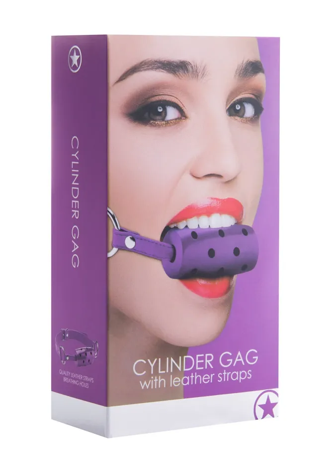 Cylinder Gag Purple Shots Ouch Vibrators