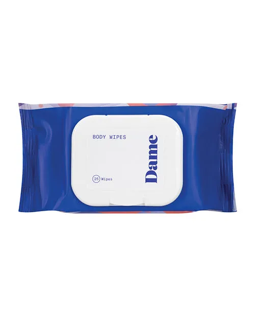Dame Body Wipes Pack of 25 Mating Components LLCDba Dame P Male Sex Toys