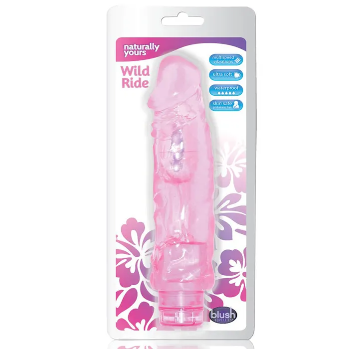 Dildos Blush Novelties Blush Wild Ride Vibrating Dong Pink
