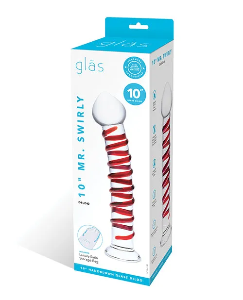 Dildos Electric Eel INC Glas 10 Mr Swirly Dildo Red