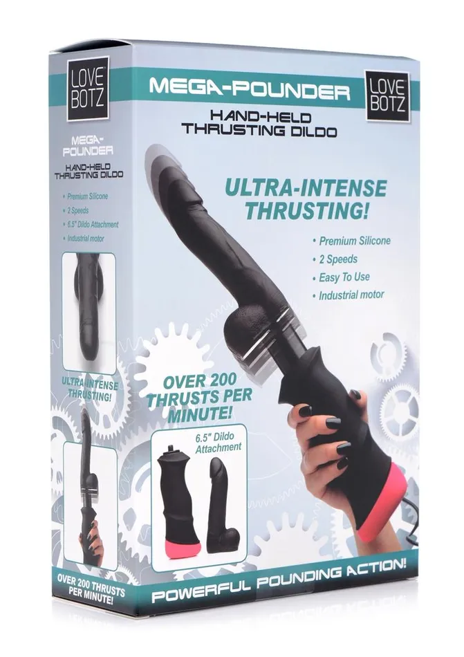 Dildos Lovebotz Lovebotz MegaPounder HandHeld Thrusting Silicone Dildo
