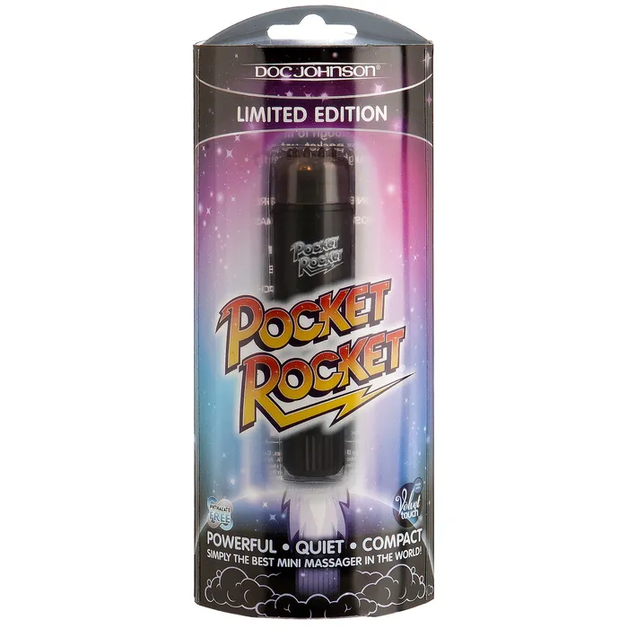 Doc Johnson Anal Original 4 inch Pocket Rocket Limited Edition Black