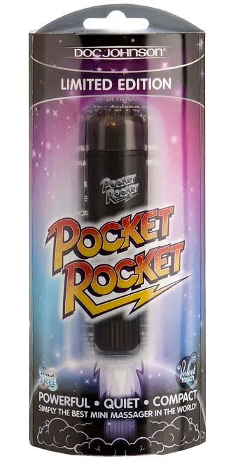 Doc Johnson Anal Original 4 inch Pocket Rocket Limited Edition Black