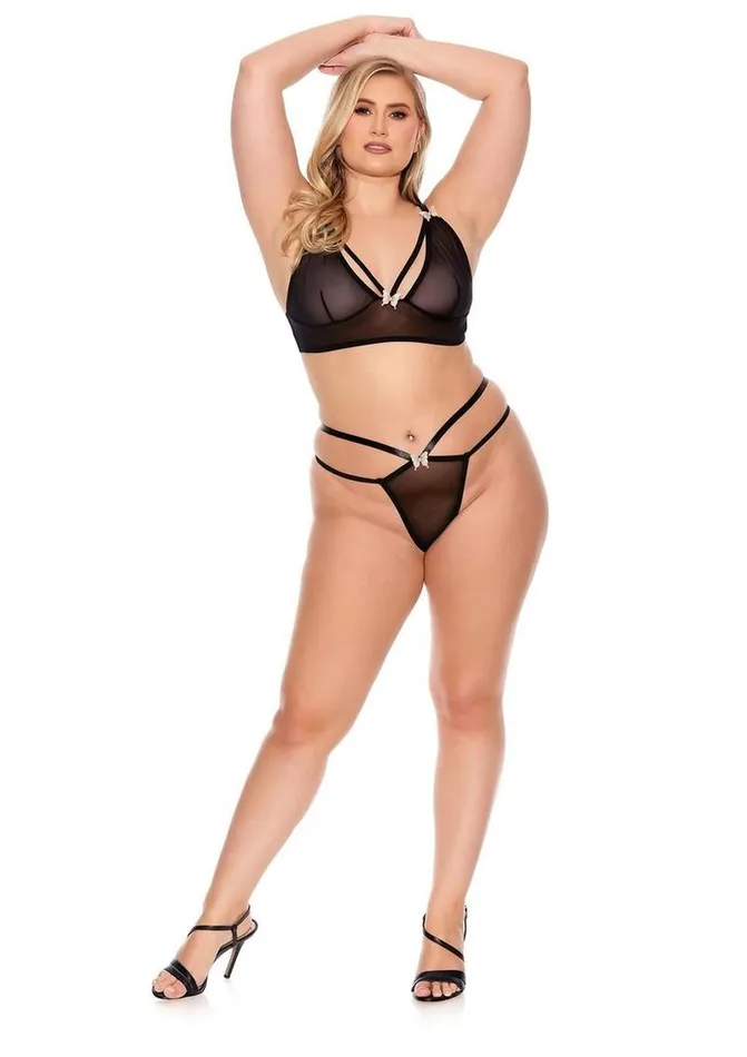 Female Sex Toys Barely Bare Barely Bare Bodice Bra and GString Panty