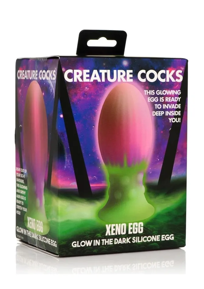 Female Sex Toys Creature Cocks Creature Cocks Xeno Egg Glow In The Dark Silicone Egg