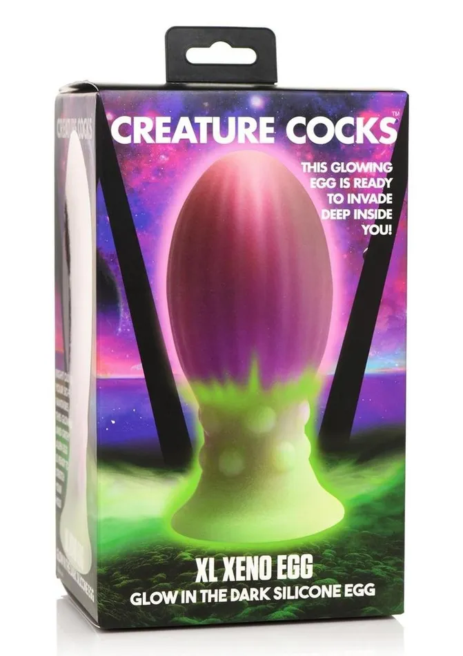 Female Sex Toys Creature Cocks Creature Cocks Xeno Egg Glow In The Dark Silicone Egg