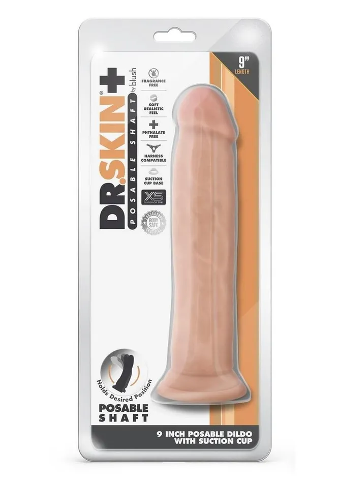 Female Sex Toys Dr Skin Dr Skin Plus Thick Posable Dildo with Suction Cup