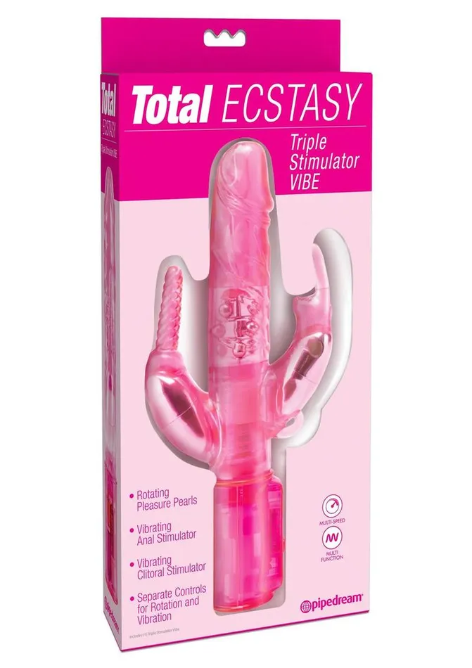 Female Sex Toys Pipedream Total Ecstasy Triple Stimulator Rabbit Vibrator