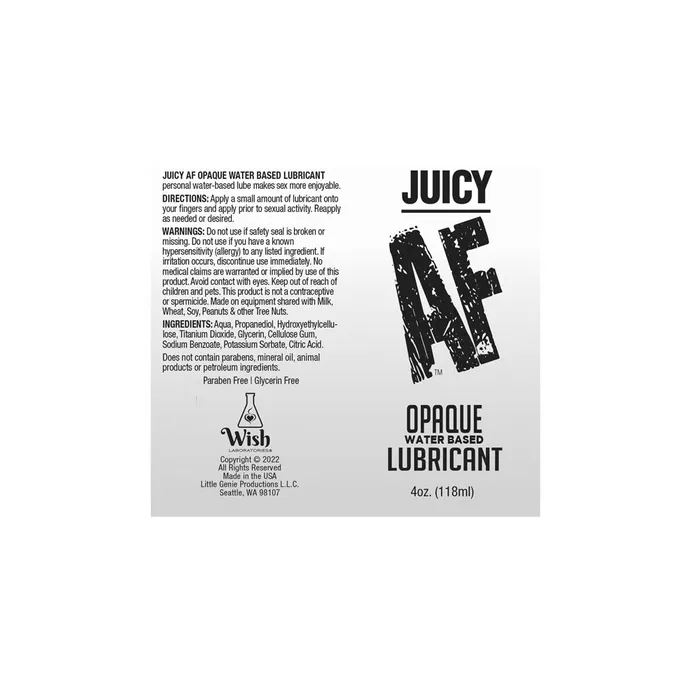 Little Genie Vibrators Juciy AF Waterbased Opaque Cum Lube 59 ml Little Genie Vibrators Juciy AF Waterbased Opaque Cum Lube 59 ml