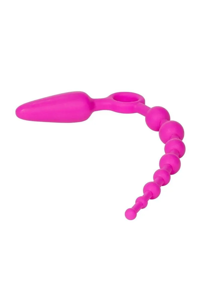 Male Sex Toys Booty Call Booty Call Booty Double Dare Silicone Vibrating Butt Plug with Anal Beads Male Sex Toys Booty Call Booty Call Booty Double Dare Silicone Vibrating Butt Plug with Anal Beads