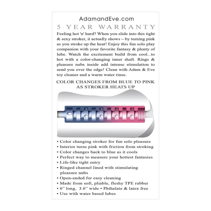 Male Sex Toys Curve Toys Adam Eve Intensity Power Stroker ClearBlue