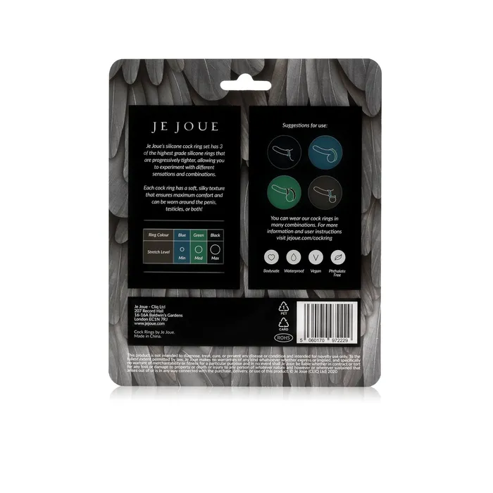 Male Sex Toys Je Joue Silicone Cock Ring Trio by Je Joue
