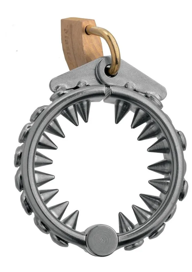Male Sex Toys Master Series Impaler Locking CBT Ring with Spikes Master Series