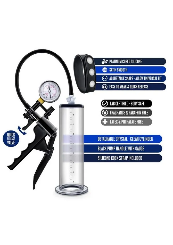 Male Sex Toys Performance Vx8 Premium Penis Pump System with Silicone Cock Strap Performance