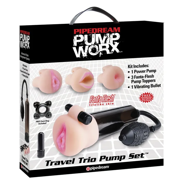 Male Sex Toys Pipe Dreams Pump Worx Travel Trio Pump Set Pipe Dreams