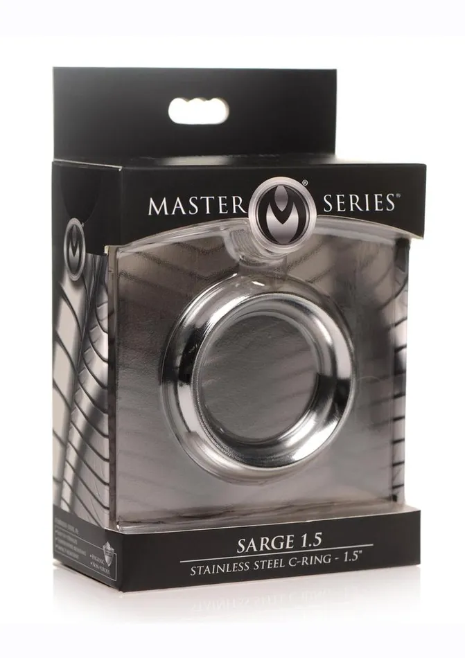Master Series Male Sex Toys Master Series Sarge 15in Stainless Steel Erection Enhancer Cock Ring
