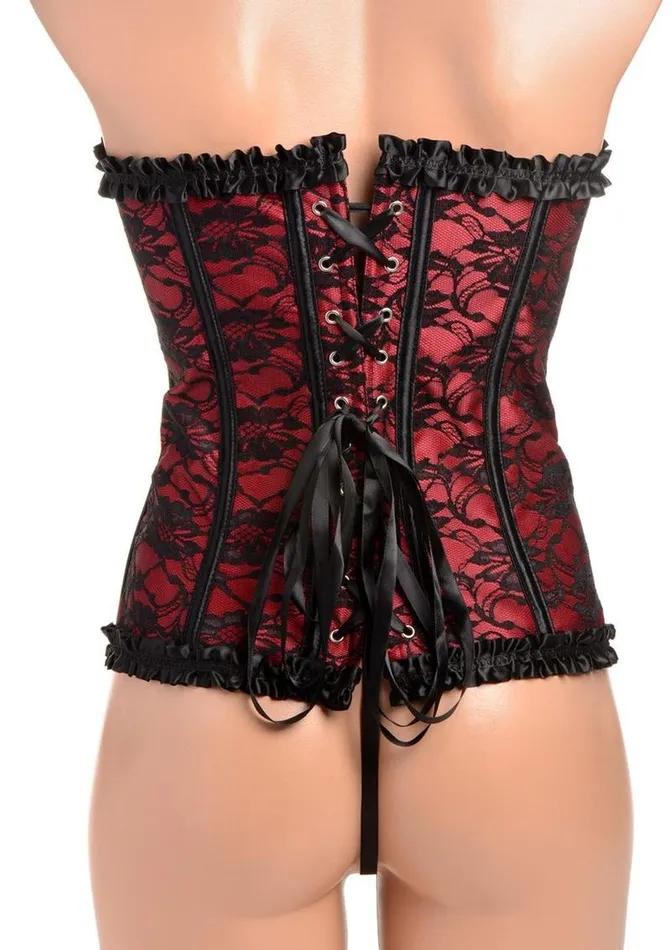 Master Series Male Sex Toys Master Series Scarlet Seduction LaceUp Corset and Thong