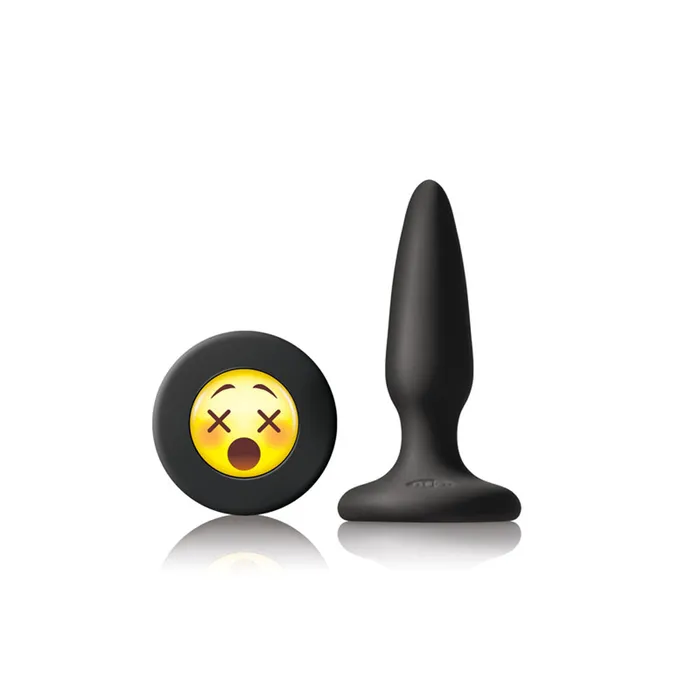 Mojis Wtf Mini Silicone Plug Wemoji Face Black nsnovelties Anal