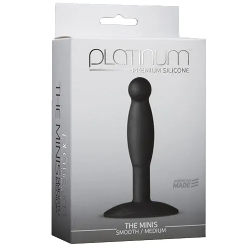 Platinum Premium Silicone Anal Platinum The Minis Smooth Med Black