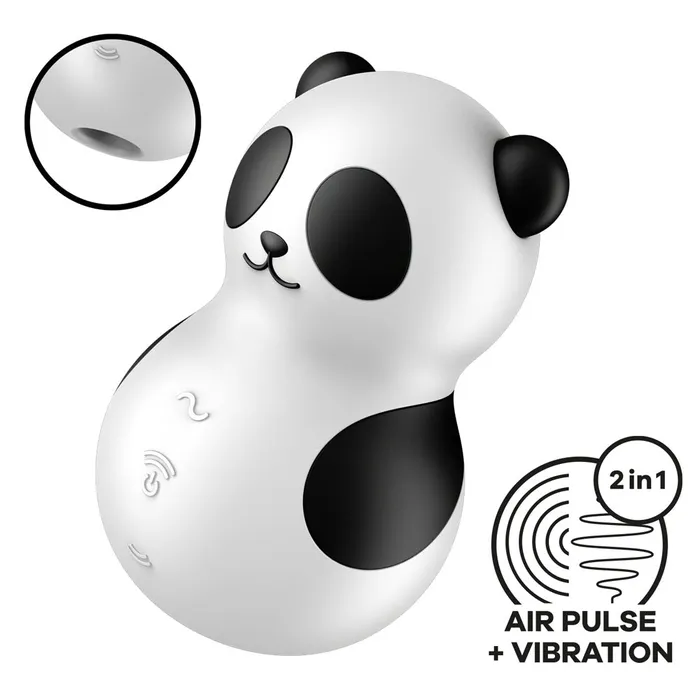 Satisfyer Vibrators Satisfyer Pocket Panda Black USB Rechargeable Air Pulse Stimulator Satisfyer Vibrators Satisfyer Pocket Panda Black USB Rechargeable Air Pulse Stimulator