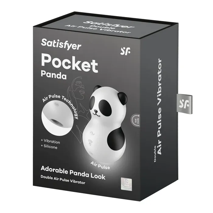 Satisfyer Vibrators Satisfyer Pocket Panda Black USB Rechargeable Air Pulse Stimulator Satisfyer Vibrators Satisfyer Pocket Panda Black USB Rechargeable Air Pulse Stimulator