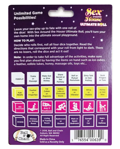 Sex Around the House Ultimate Roll Dice Game Ball Chain Couples