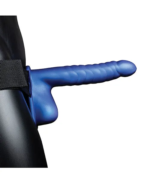 Shots America LLC Shots Ouch 8 Ribbed Hollow Strap On Wballs Female Sex Toys