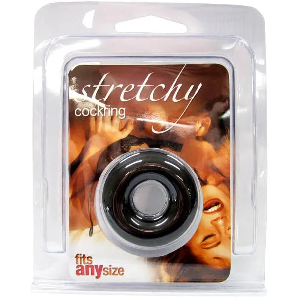 Stretchy Cock Ring Black DonutShaped Cock Ring Seven Creations Male Sex Toys