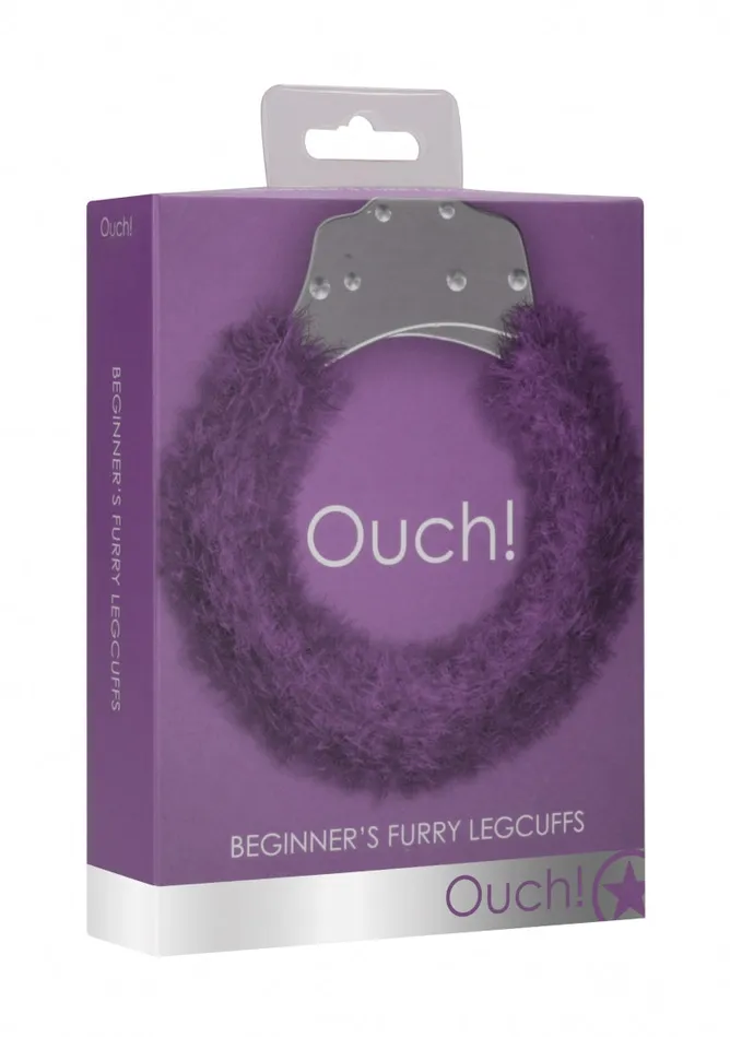 Vibrators Beginners Legcuffs Furry Purple Shots Ouch