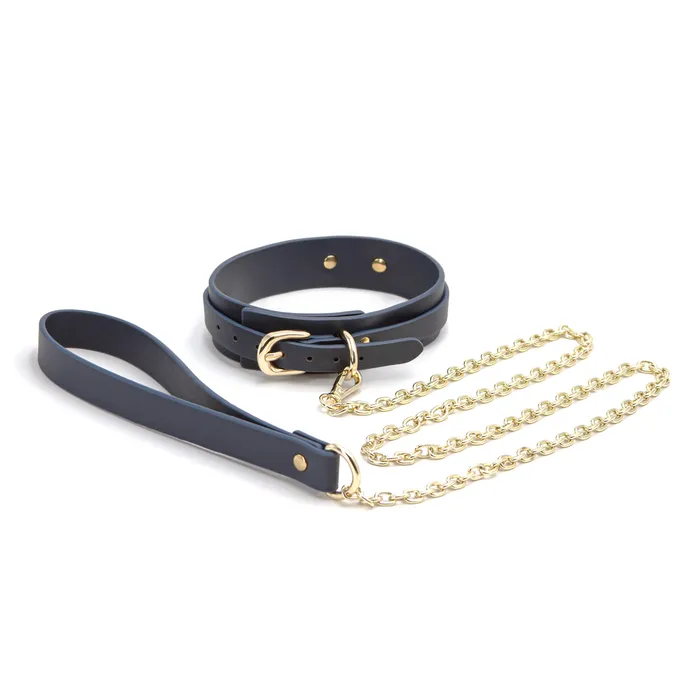 Vibrators nsnovelties Bondage Couture Collar and Leash Blue