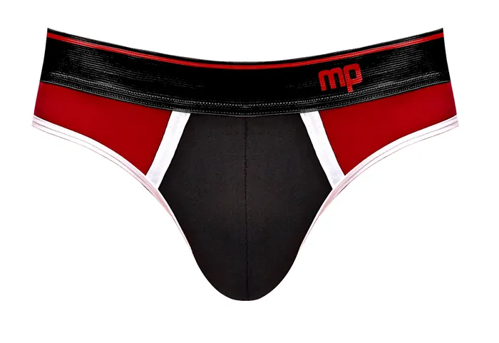 Anal Male Power Retro Sport Panel Jock S M Black Red
