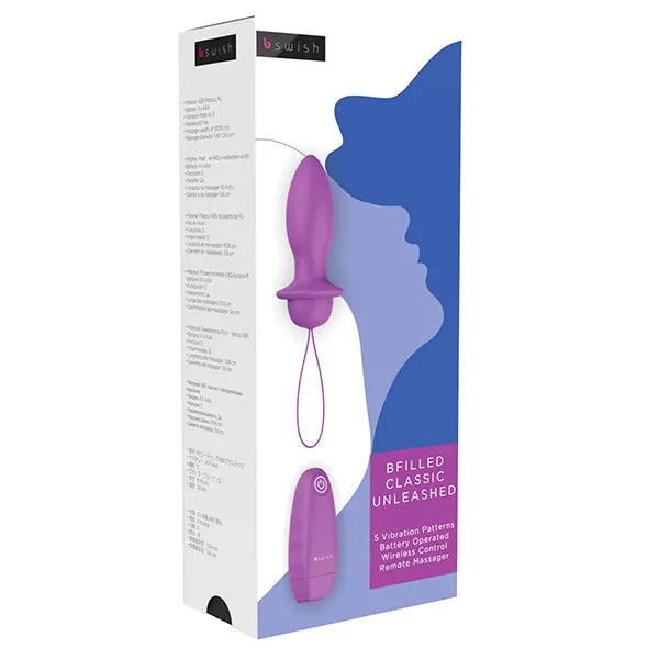 B Swish Anal B Swish Bfilled Classic Vibrating Butt Plug Orchid B Swish Anal B Swish Bfilled Classic Vibrating Butt Plug Orchid
