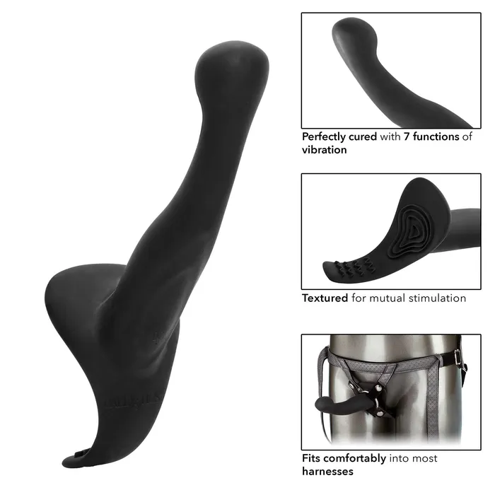 CalExotics Female Sex Toys The Royal Vibrating Set Crotchless StrapOn Plus Vibrating Probe