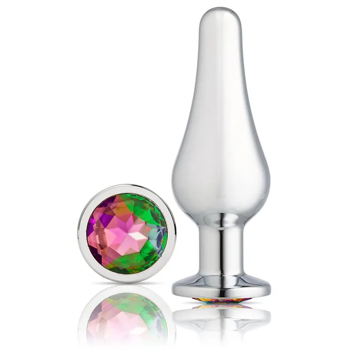Cloud 9 Novelties Anal Cloud 9 Novelties Gems Silver Chrome Tall Plug Small