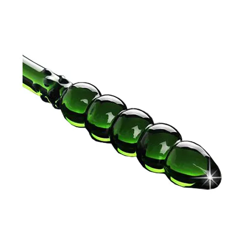 Dildos OEM Green Beaded Glass Dildo