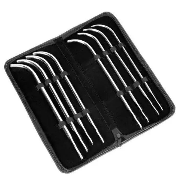 DUS Male Sex Toys Van Buren Stainless Steel Urethral Sounding Set 8 Piece