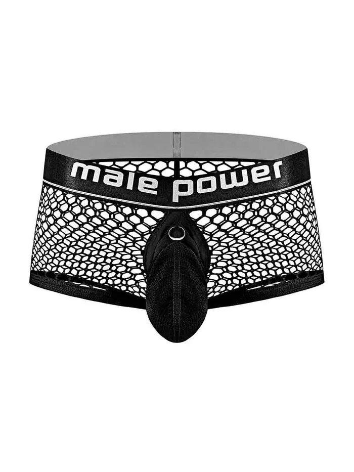 Male Power Male Sex Toys Cock Pit Net Mini Cock Ring Short Small Black