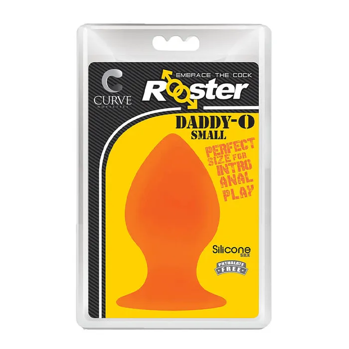 Male Sex Toys Curve Novelties Rooster DaddyO Small Anal Plug Orange