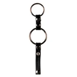 Male Sex Toys Rimba Rimba Leather And Metal Cock Ring With Ball Divider Male Sex Toys Rimba Rimba Leather And Metal Cock Ring With Ball Divider